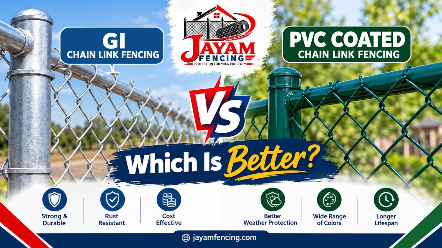 GI vs PVC Coated Chain Link Fencing: Which Is Better?
